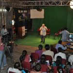 Ron Harris teaching at Media Training Conference in India