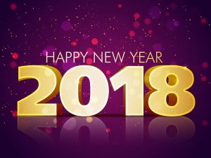 Happy New Year 2018 banner